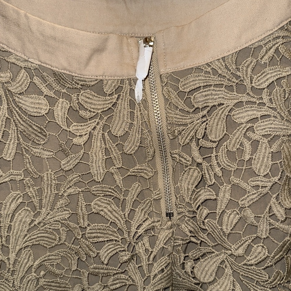 Supertrash Floral Taupe Neutral Short Mini Skirt 34 NWT - Picture 4 of 9